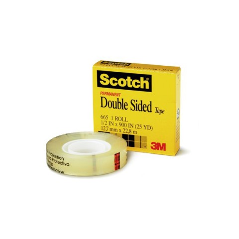 Buy 3M Scotch 665 Permanent Double sided tape 19mmx32m (pc